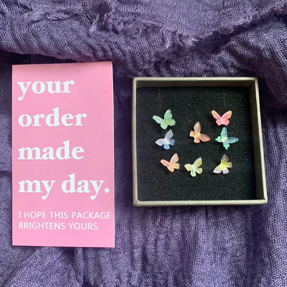 Pick 2! Papillon Mini Butterfly Earrings - Picture 2 of 4
